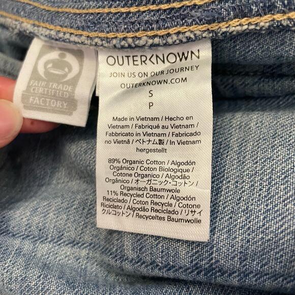 Outerknown The Tides Trucker Jean Jacket Oversized Long Light Wash Unisex Small - Picture 7 of 7